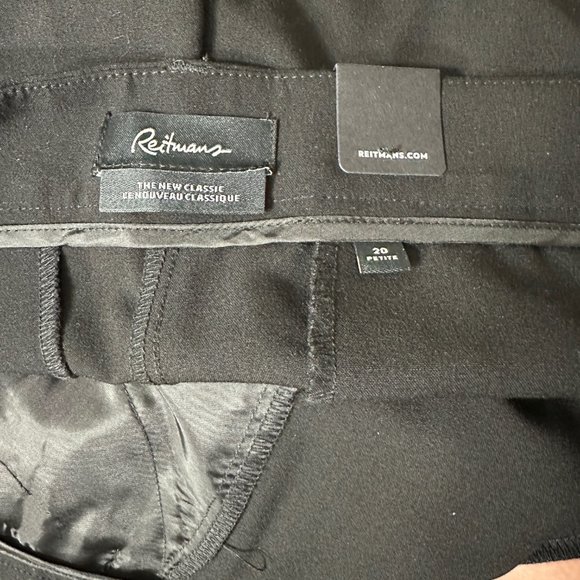 NEW Classic Black Straight Leg Dress Pants Reitmans 20P - Picture 10 of 12